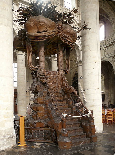 446px-Église_Saint-Jean-Baptiste_du_Béguinage-chaire_2