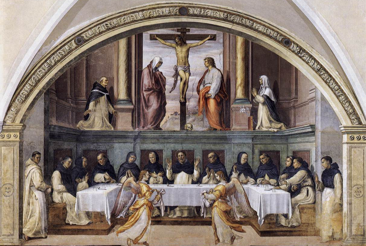 Giovanni_antonio_sogliani,_san_domenico_e_i_frati_serviti_dagli_angeli